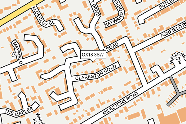 OX18 3SW map - OS OpenMap – Local (Ordnance Survey)