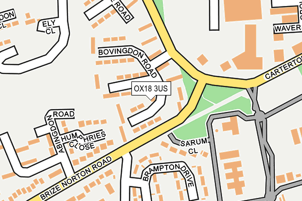 OX18 3US map - OS OpenMap – Local (Ordnance Survey)