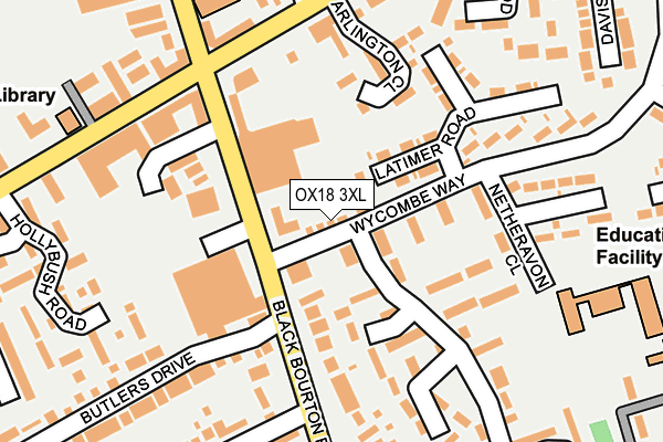 OX18 3XL map - OS OpenMap – Local (Ordnance Survey)