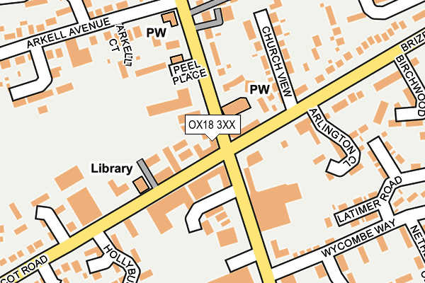 OX18 3XX map - OS OpenMap – Local (Ordnance Survey)