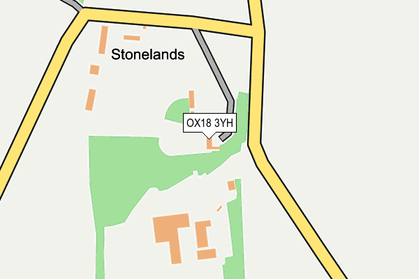 OX18 3YH map - OS OpenMap – Local (Ordnance Survey)