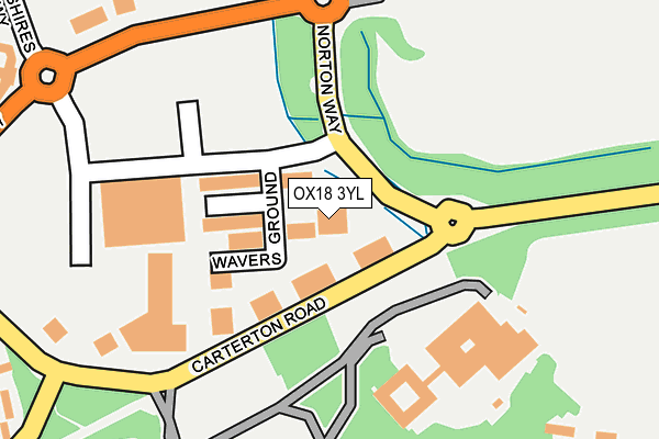 OX18 3YL map - OS OpenMap – Local (Ordnance Survey)