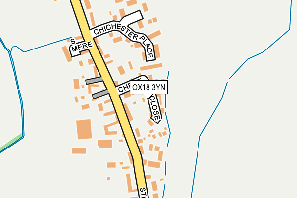 OX18 3YN map - OS OpenMap – Local (Ordnance Survey)