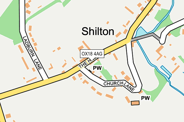 OX18 4AG map - OS OpenMap – Local (Ordnance Survey)
