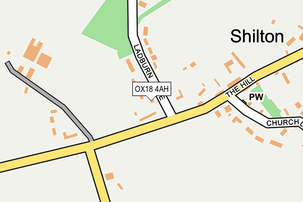 OX18 4AH map - OS OpenMap – Local (Ordnance Survey)