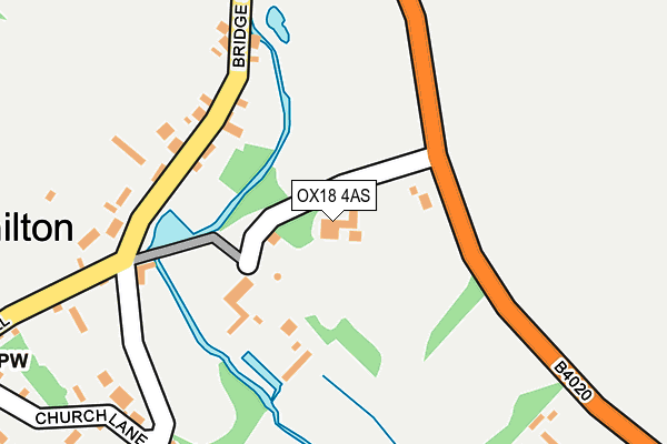 OX18 4AS map - OS OpenMap – Local (Ordnance Survey)