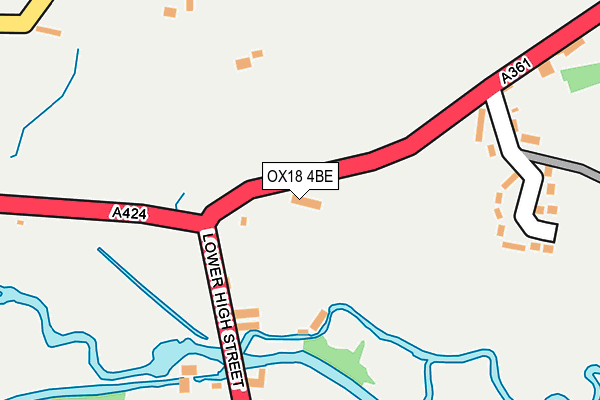 OX18 4BE map - OS OpenMap – Local (Ordnance Survey)