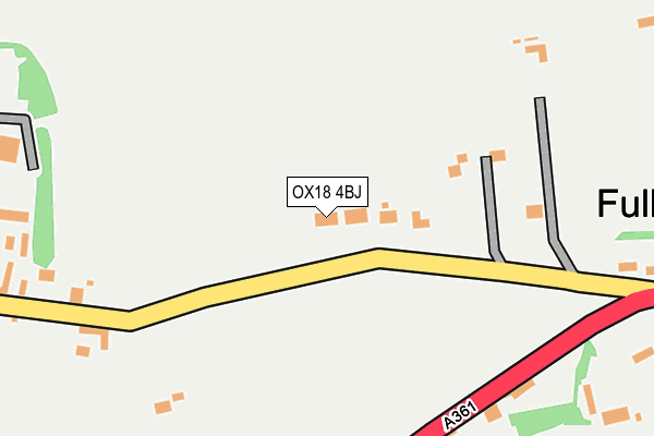 OX18 4BJ map - OS OpenMap – Local (Ordnance Survey)