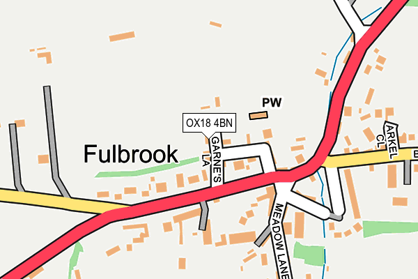 OX18 4BN map - OS OpenMap – Local (Ordnance Survey)