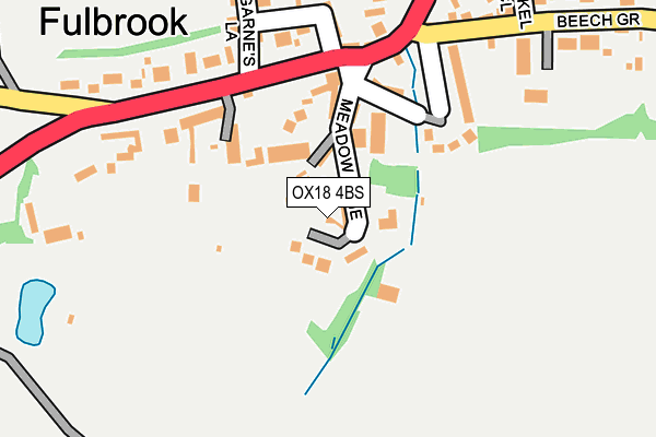 OX18 4BS map - OS OpenMap – Local (Ordnance Survey)