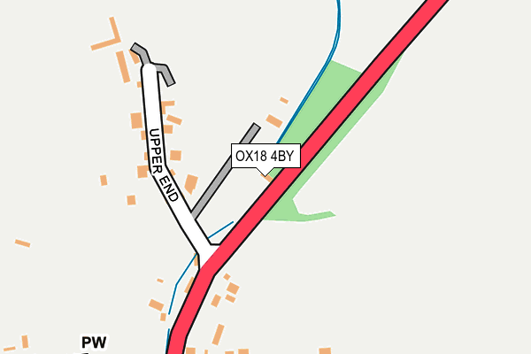 OX18 4BY map - OS OpenMap – Local (Ordnance Survey)