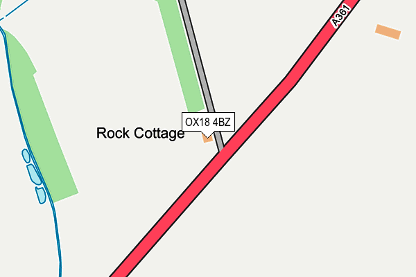 OX18 4BZ map - OS OpenMap – Local (Ordnance Survey)