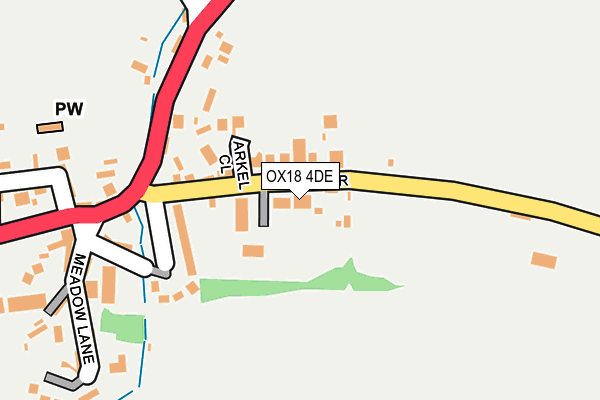 OX18 4DE map - OS OpenMap – Local (Ordnance Survey)