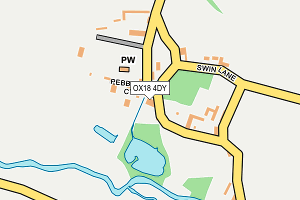 OX18 4DY map - OS OpenMap – Local (Ordnance Survey)