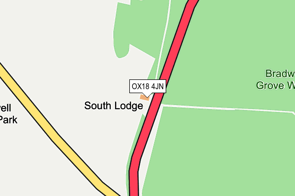 OX18 4JN map - OS OpenMap – Local (Ordnance Survey)