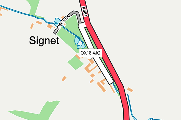 OX18 4JQ map - OS OpenMap – Local (Ordnance Survey)