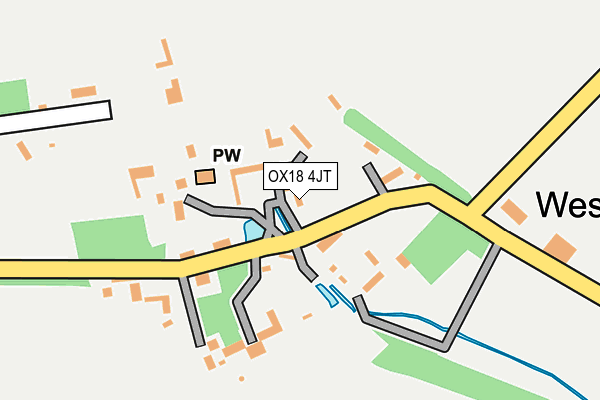OX18 4JT map - OS OpenMap – Local (Ordnance Survey)