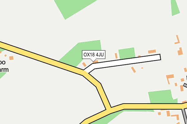 OX18 4JU map - OS OpenMap – Local (Ordnance Survey)