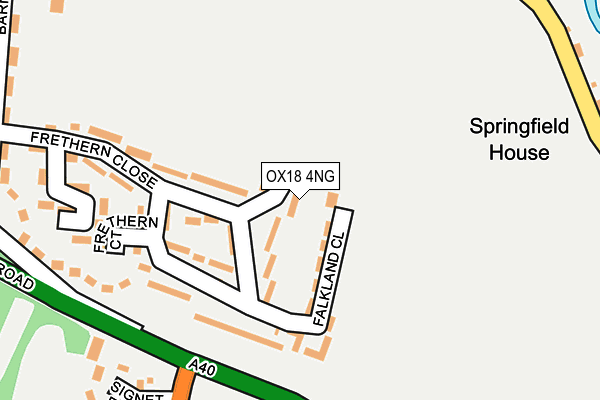 OX18 4NG map - OS OpenMap – Local (Ordnance Survey)