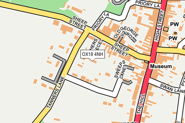 OX18 4NH map - OS OpenMap – Local (Ordnance Survey)