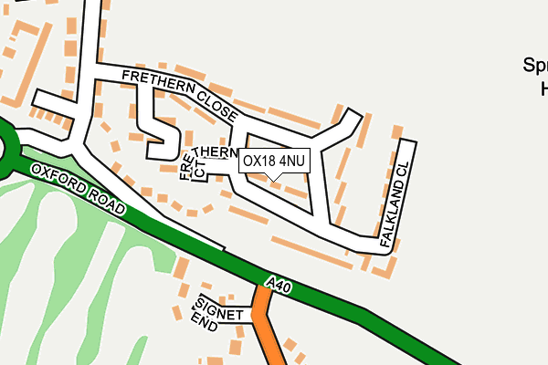 OX18 4NU map - OS OpenMap – Local (Ordnance Survey)