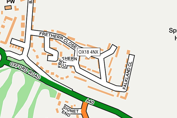 OX18 4NX map - OS OpenMap – Local (Ordnance Survey)