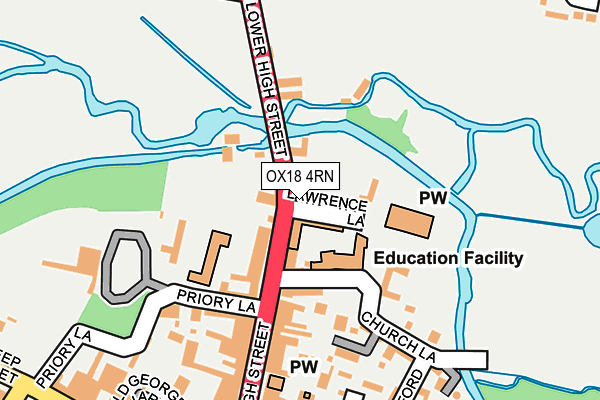 OX18 4RN map - OS OpenMap – Local (Ordnance Survey)