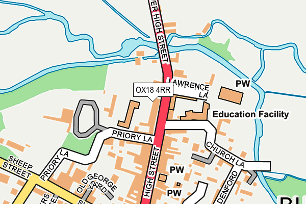 OX18 4RR map - OS OpenMap – Local (Ordnance Survey)