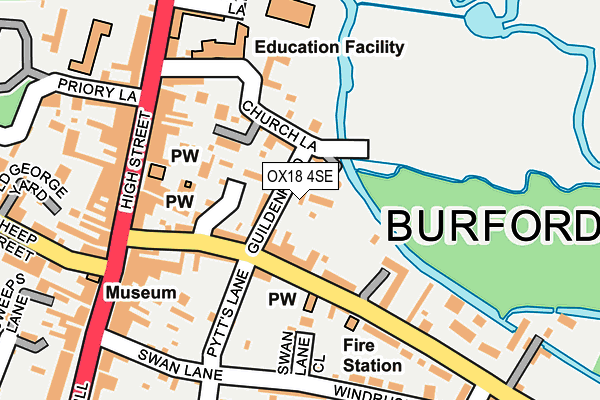 OX18 4SE map - OS OpenMap – Local (Ordnance Survey)