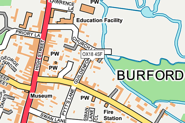 OX18 4SF map - OS OpenMap – Local (Ordnance Survey)