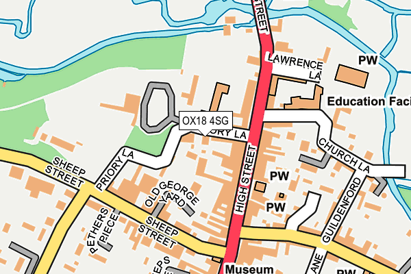 OX18 4SG map - OS OpenMap – Local (Ordnance Survey)