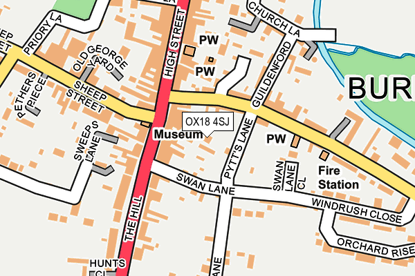 OX18 4SJ map - OS OpenMap – Local (Ordnance Survey)