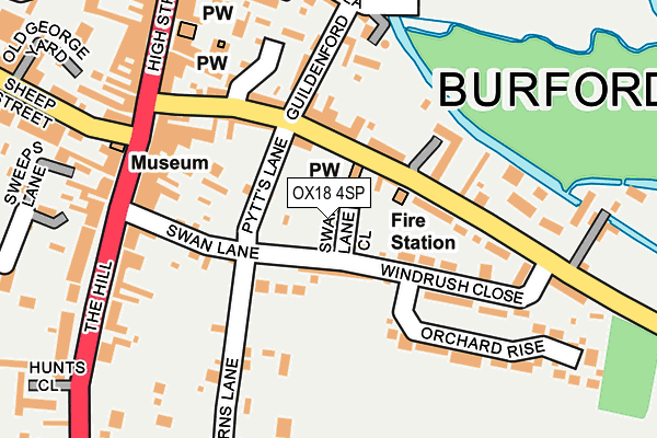 OX18 4SP map - OS OpenMap – Local (Ordnance Survey)