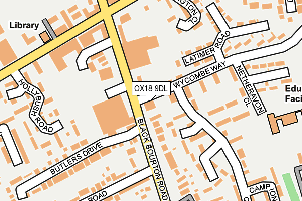 OX18 9DL map - OS OpenMap – Local (Ordnance Survey)