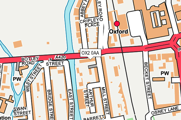 OX2 0AA map - OS OpenMap – Local (Ordnance Survey)