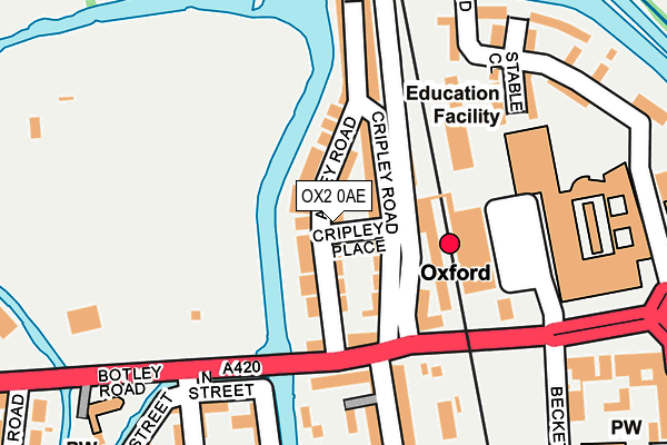 OX2 0AE map - OS OpenMap – Local (Ordnance Survey)