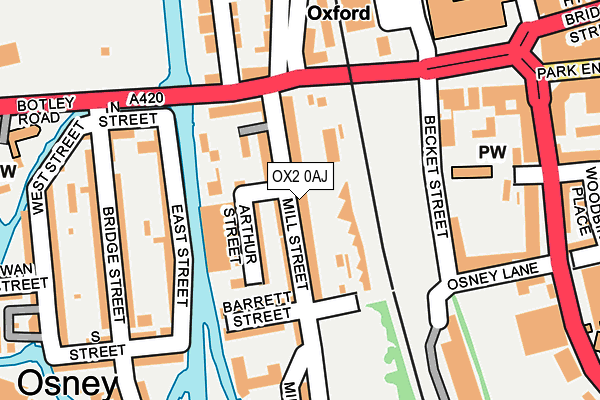 OX2 0AJ map - OS OpenMap – Local (Ordnance Survey)