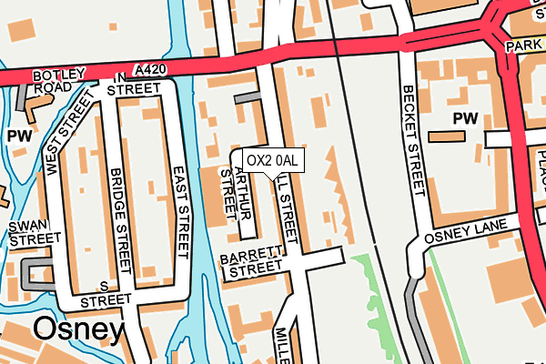 OX2 0AL map - OS OpenMap – Local (Ordnance Survey)