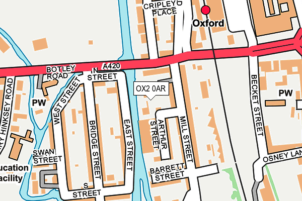 OX2 0AR map - OS OpenMap – Local (Ordnance Survey)