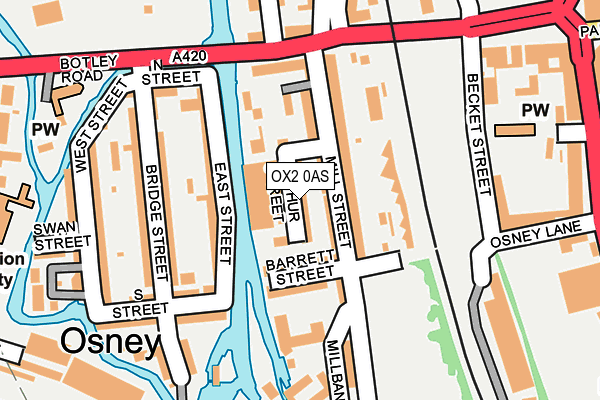 OX2 0AS map - OS OpenMap – Local (Ordnance Survey)