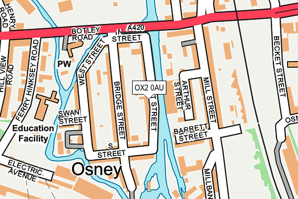 OX2 0AU map - OS OpenMap – Local (Ordnance Survey)
