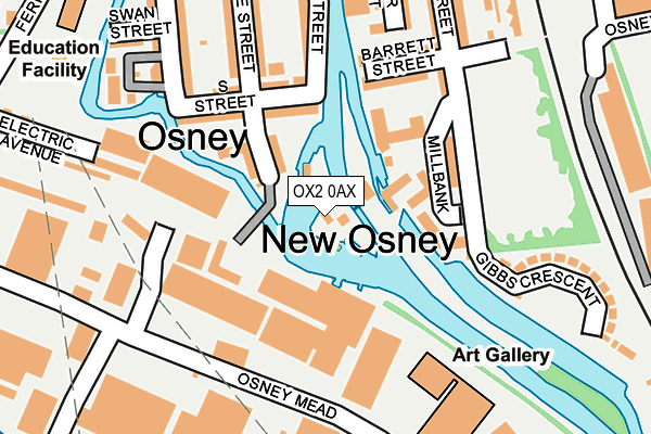 OX2 0AX map - OS OpenMap – Local (Ordnance Survey)