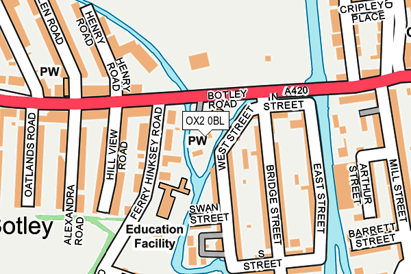 OX2 0BL map - OS OpenMap – Local (Ordnance Survey)
