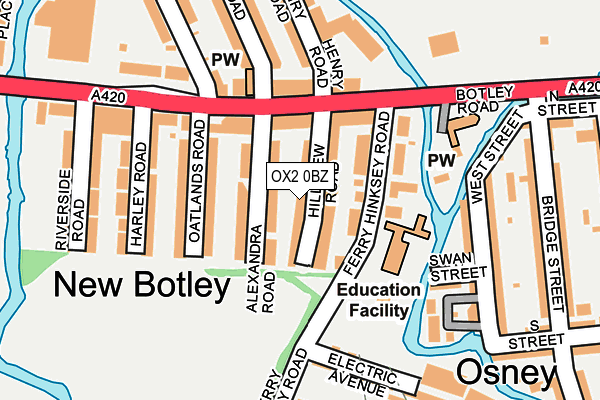 OX2 0BZ map - OS OpenMap – Local (Ordnance Survey)