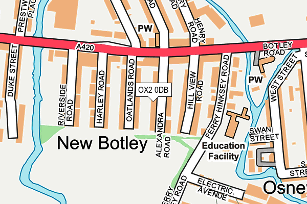 OX2 0DB map - OS OpenMap – Local (Ordnance Survey)