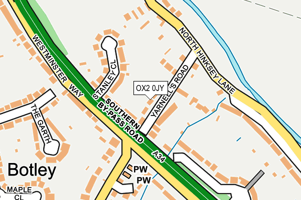 OX2 0JY map - OS OpenMap – Local (Ordnance Survey)