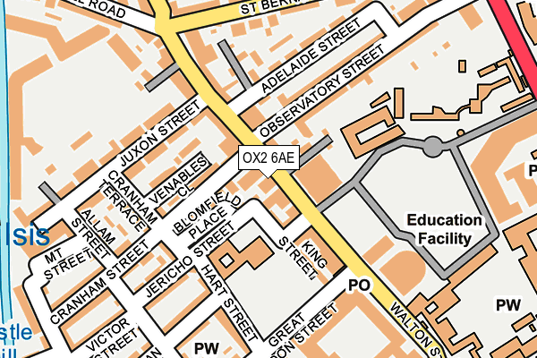 OX2 6AE map - OS OpenMap – Local (Ordnance Survey)