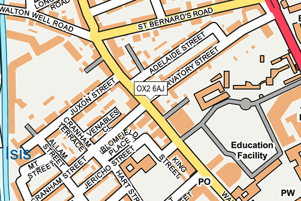 OX2 6AJ map - OS OpenMap – Local (Ordnance Survey)