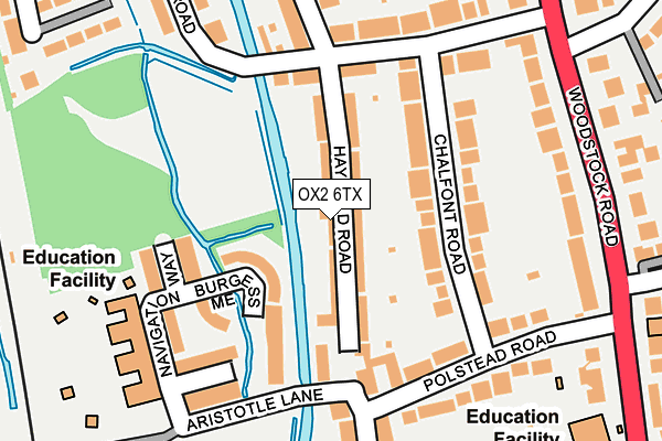 OX2 6TX map - OS OpenMap – Local (Ordnance Survey)