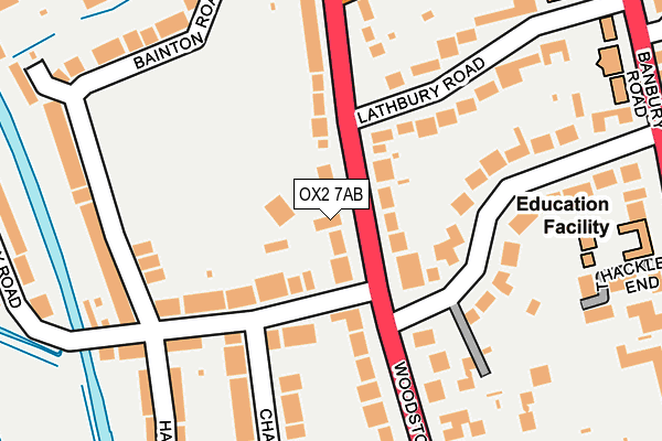 OX2 7AB map - OS OpenMap – Local (Ordnance Survey)